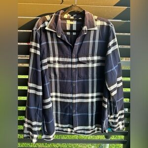 Burberry Men's Navy Plaid Jacket XXL/XL